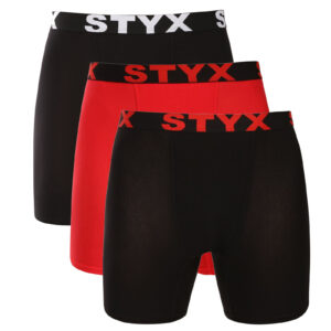 3PACK pánské boxerky Styx long sportovní guma vícebarevné (3UN09004) XL