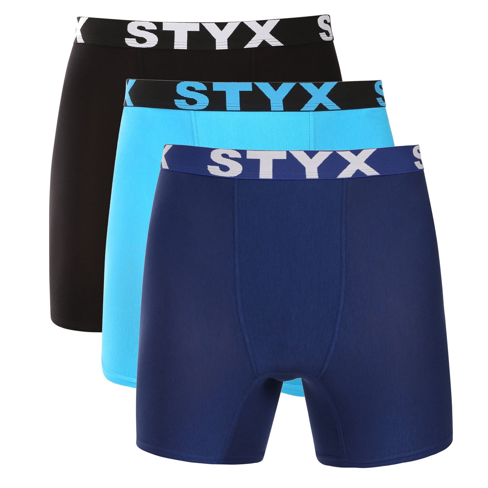 3PACK pánské boxerky Styx long sportovní guma vícebarevné (3UN09089) XL