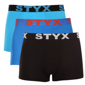 3PACK pánské boxerky Styx sportovní guma vícebarevné (3G09079) L