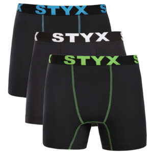 3PACK pánské funkční boxerky Styx černé (3W09023) XL