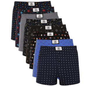 8PACK pánské trenky Nedeto vícebarevné (8NTV01) 3XL