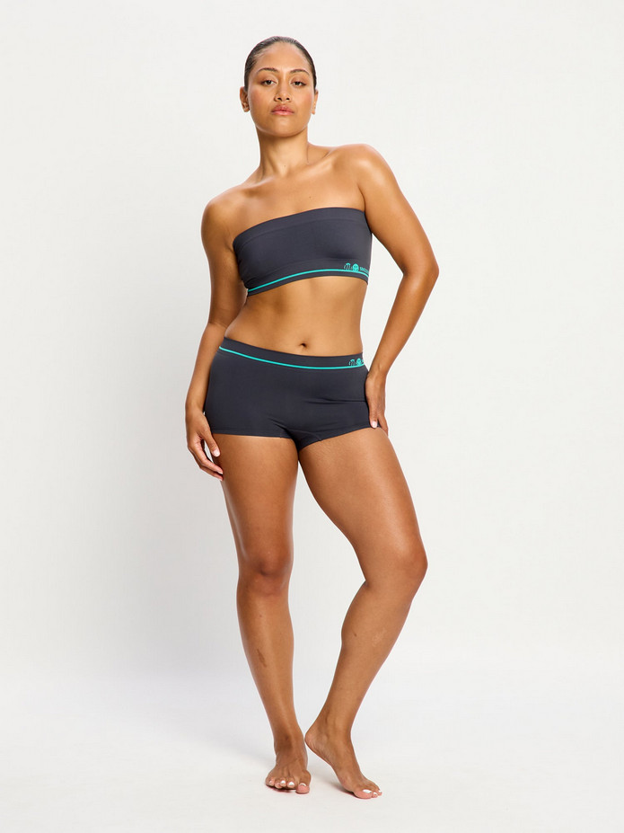 Dámské kalhotky Modibodi Smileyworld Seamless Boyshort Moisture Wicking Steel (MKMSSBMWS) S