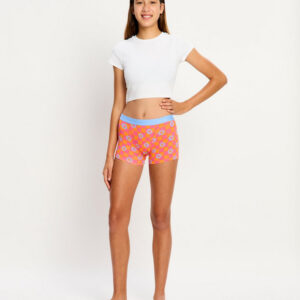 Dívčí menstruační kalhotky Modibodi Teen Hipster Boyshort Moderate Flower Checkerboard (DMKMTHBMFC) 8-10 let