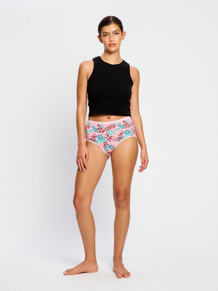 Menstruační kalhotky Modibodi Classic Full Brief Moderate Ivy Garden (MKMCFBMIG) XXL