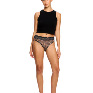 Menstruační kalhotky Modibodi Sensual Hi Waist Bikini Moderate Animalia Brown (MKMSHWBMAB) 6XL
