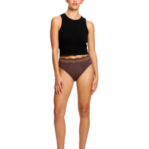 Menstruační kalhotky Modibodi Sensual Hi Waist Bikini Super Mahogany (MKMSM) S