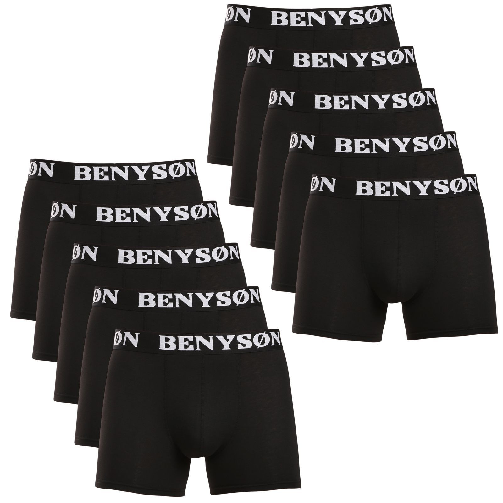 10PACK pánské boxerky Benysøn černé (4004/4004) M