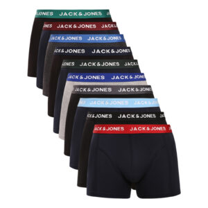 10PACK pánské boxerky Jack and Jones vícebarevné (12189937-navy/black) XXL