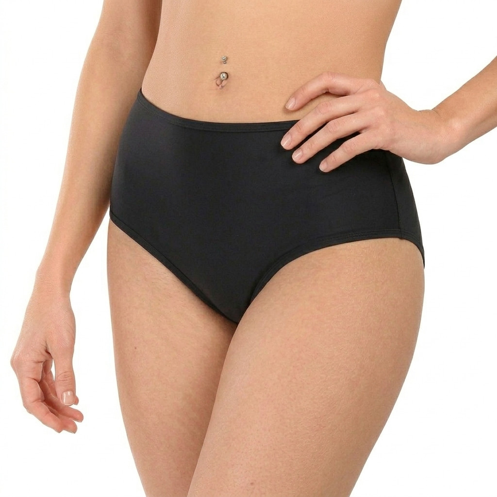 2PACK dámské menstruační plavky Pietro Filipi vysoké moderate černé spodní díl (2PUW12) XXL - Obrázek 2