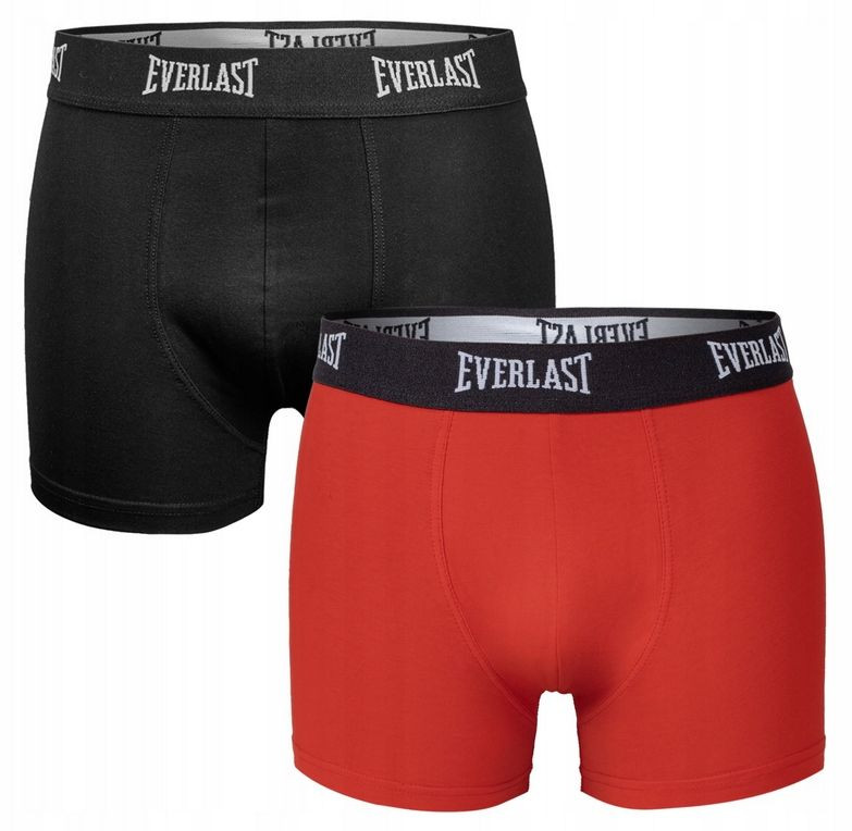 2PACK pánské boxerky Everlast vícebarevné (BM002-black/red) M