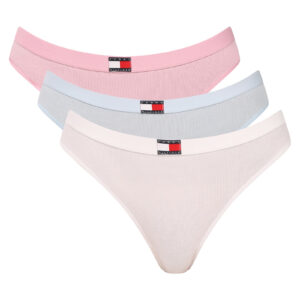 3PACK dámská tanga Tommy Hilfiger vícebarevná (UW0UW06139 0VJ) M
