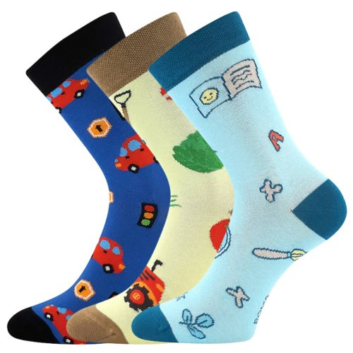 3PACK dětské ponožky Boma vícebarevné (Kaito mix A - kluk) 35/38