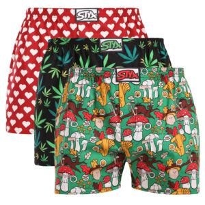 3PACK pánské trenky Styx art klasická guma vícebarevné (3A18901) L