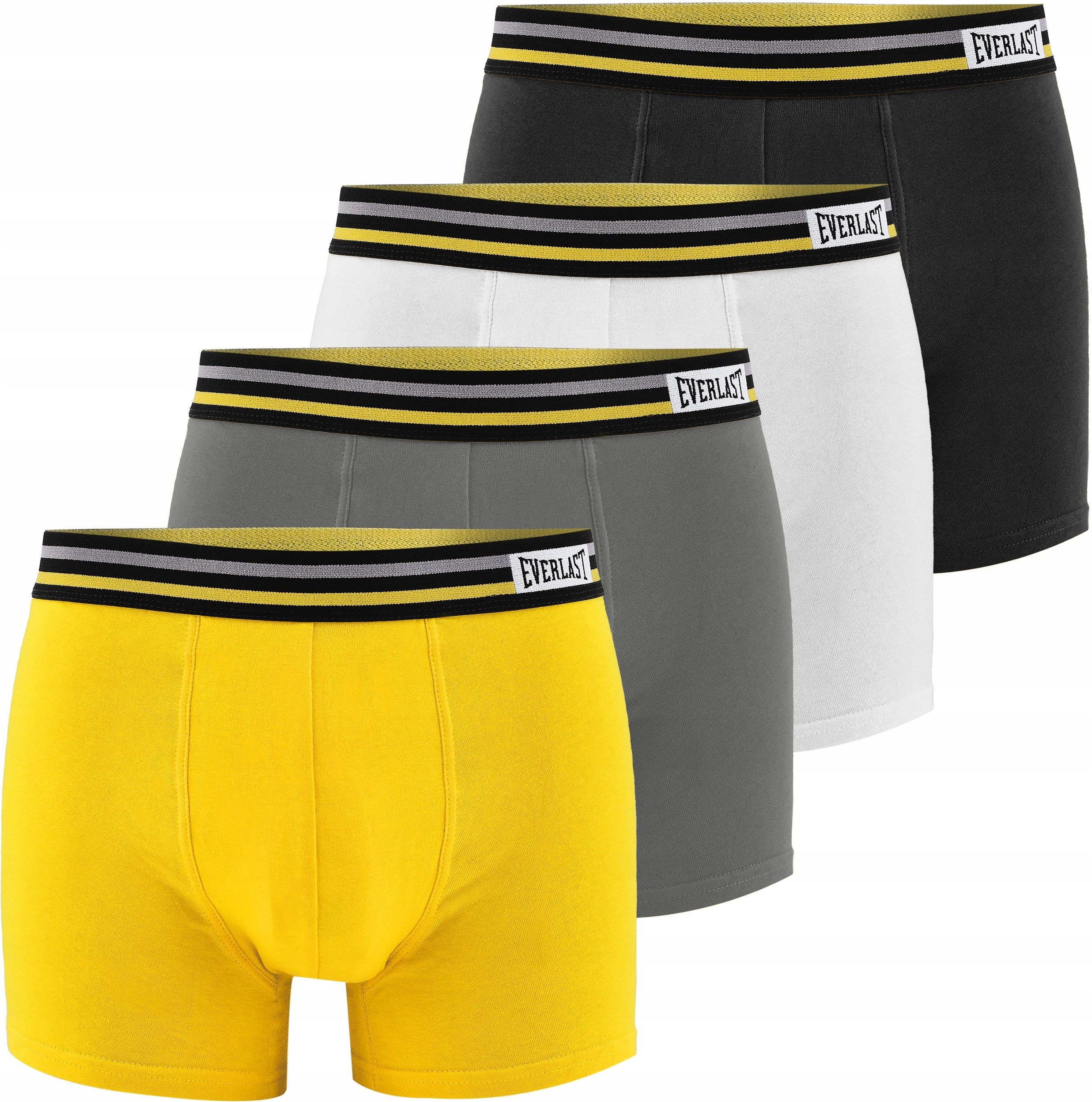4PACK pánské boxerky Everlast vícebarevné (BM074-GYWB) XXL