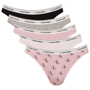 5PACK dámské kalhotky Calvin Klein vícebarevné (QD5208E-H0W) XL