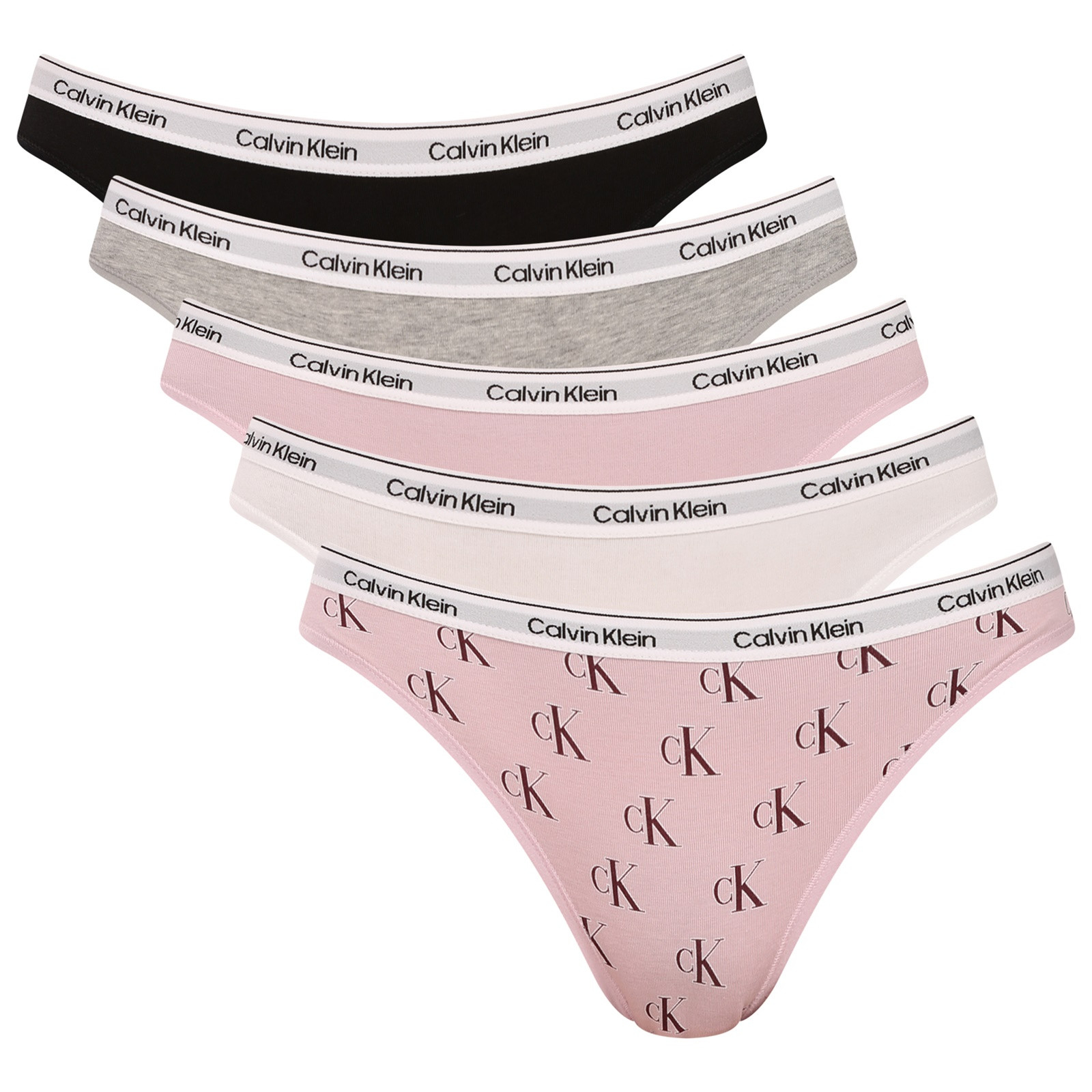 5PACK dámské kalhotky Calvin Klein vícebarevné (QD5208E-H0W) XL