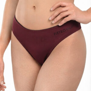 Dámské menstruační plavky Pietro Filipi Femme nízké heavy červené spodní díl (1PUWH1) 3XL