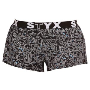 Dámské trenky Styx art sportovní guma doodle (T1256) XL