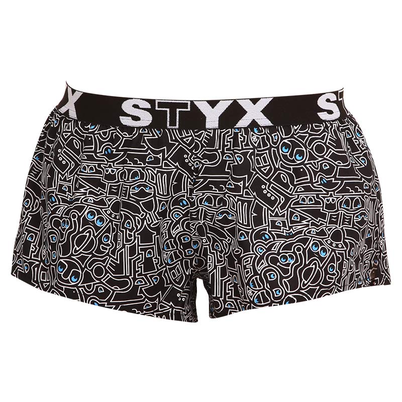 Dámské trenky Styx art sportovní guma doodle (T1256) XL