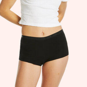 Menstruační kalhotky pro dívky Love Luna Shortie Brief Black Hearts (LLUWFISH) 164