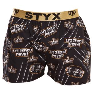 Pánské trenky Styx art / KTV sportovní guma - zlatá guma - limitovaná edice (BTZ960) XL
