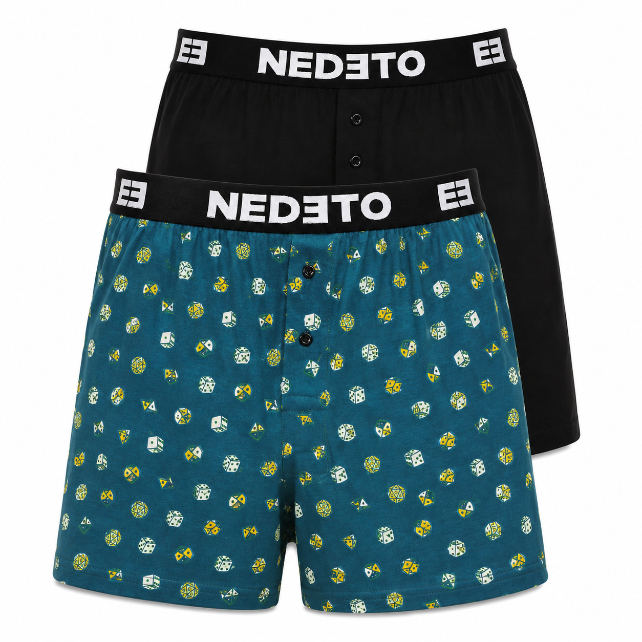 2PACK pánské trenky Nedeto vícebarevné (2NGV14) L