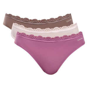3PACK dámská tanga Calvin Klein vícebarevná (QD5300-I0O) XL