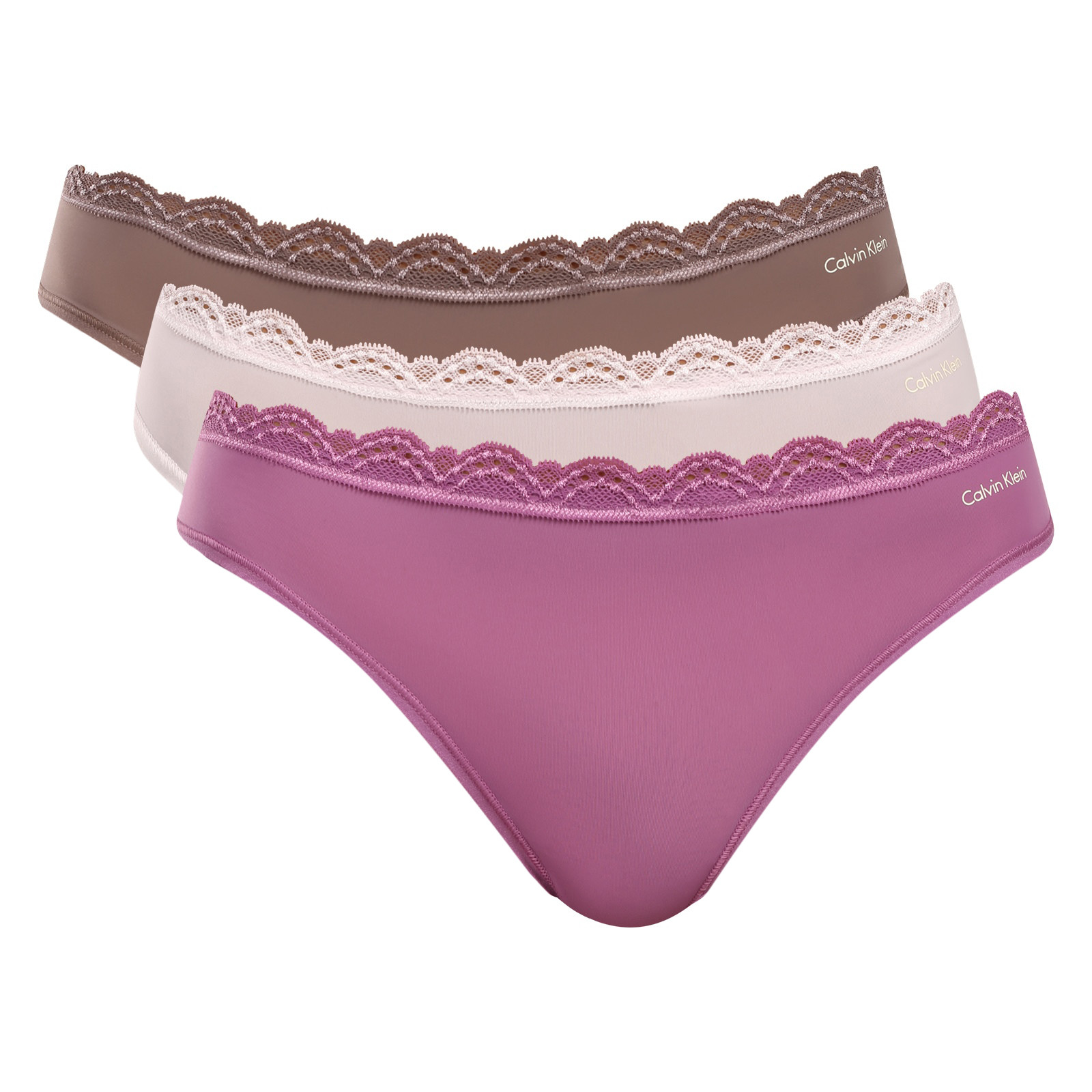 3PACK dámská tanga Calvin Klein vícebarevná (QD5300-I0O) XL