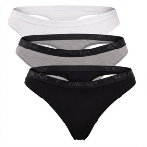 3PACK dámská tanga Pietro Filipi bambusová vícebarevná (3PLTV1) S