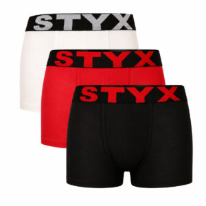 3PACK dětské boxerky Styx sportovní guma vícebarevné (3GJ49014) 4-5 let