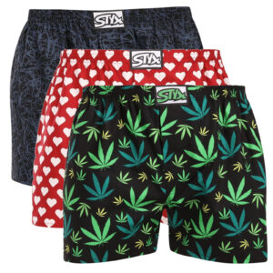 3PACK pánské trenky Styx art klasická guma vícebarevné (3A18911) L