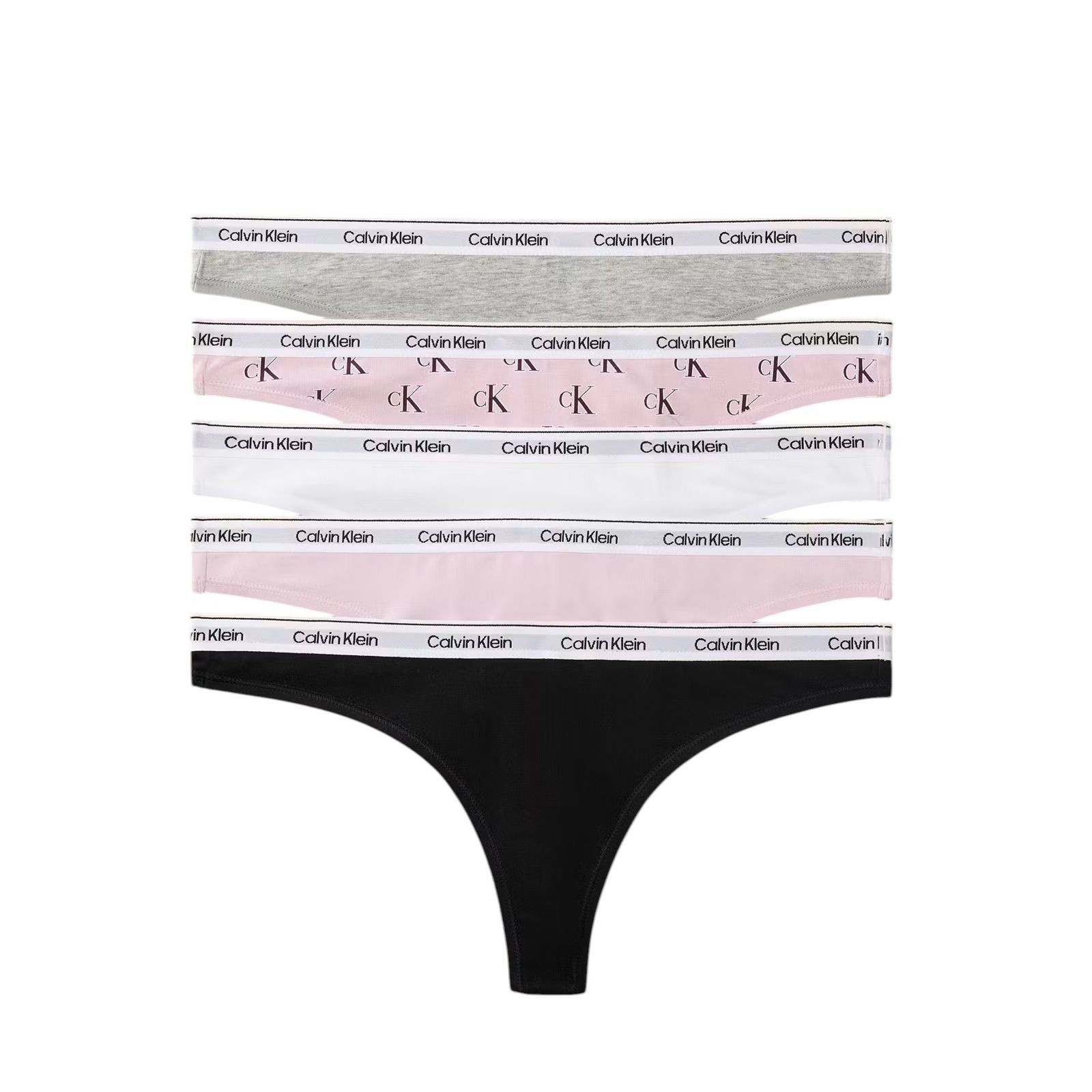 5PACK dámská tanga Calvin Klein vícebarevná (QD5221-H0W) L
