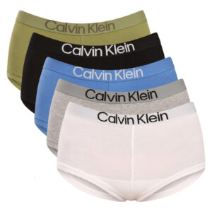 5PACK dámské kalhotky Calvin Klein boyshort vícebarevné (QD5402-IPL) M