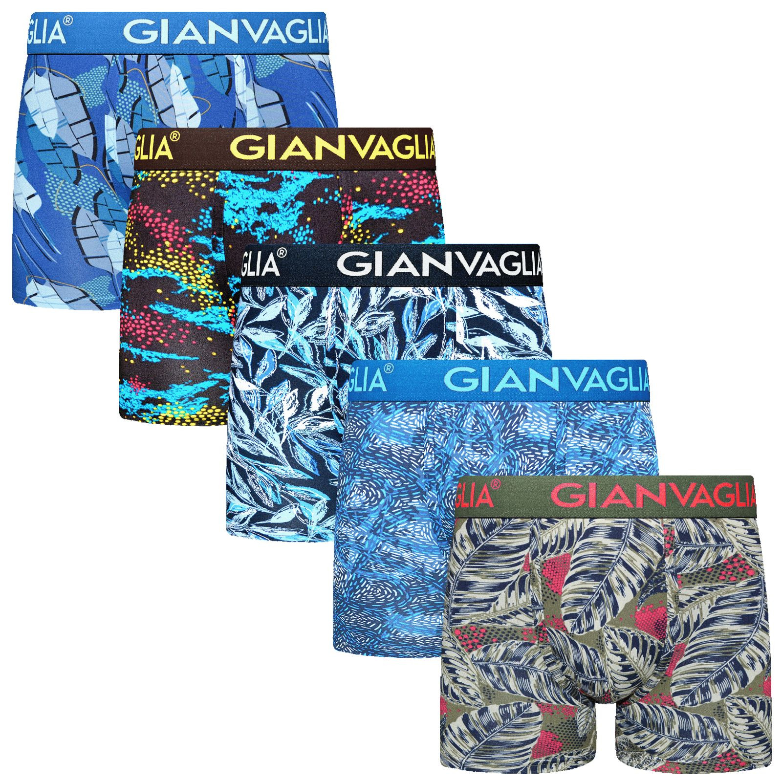 5PACK pánské boxerky Gianvaglia vícebarevné (GVG-5074) L