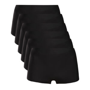 6PACK dámské kalhotky Gaubert s nohavičkou bezešvé černé (GBTW-953) XXL/3XL