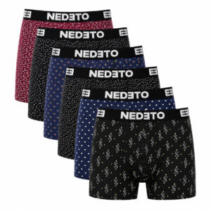 6PACK pánské boxerky Nedeto vícebarevné (6NBV2) S