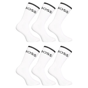 6PACK ponožky BOSS vysoké bílé (50510168 100) L
