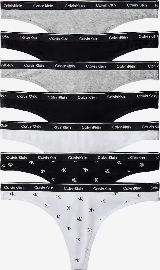 7PACK dámská tanga Calvin Klein vícebarevná (QD5319-H1G) XS