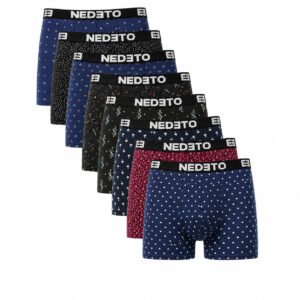 8PACK pánské boxerky Nedeto vícebarevné (8NBV8) S