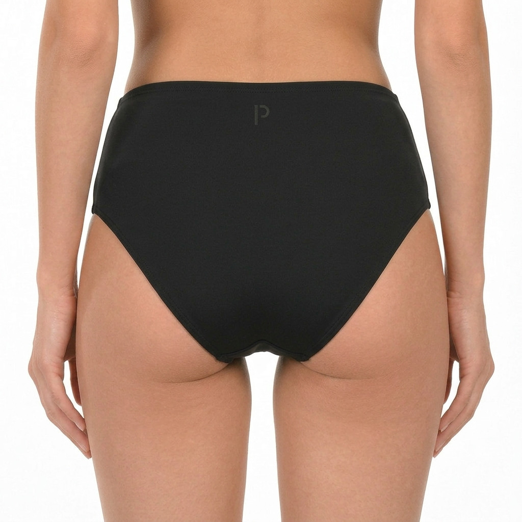 Dámské menstruační plavky Pietro Filipi Femme vysoké heavy černé spodní díl (1PUWC3) 3XL - Obrázek 2