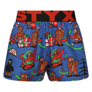 Dětské trenky Styx art sportovní guma Vánoce perníčci (BJ1956) 4-5 let