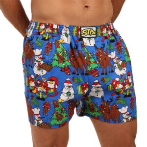 Pánské trenky Styx art klasická guma nadrozměr Vánoce pohoda (E1957) 3XL