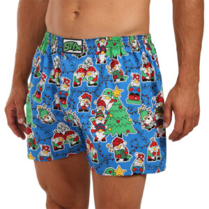 Pánské trenky Styx art klasická guma nadrozměr Vánoce skřítci (E1959) 3XL
