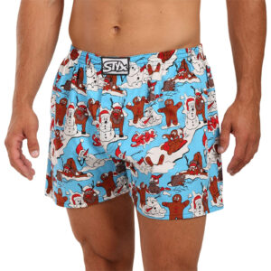 Pánské trenky Styx art klasická guma nadrozměr Vánoce zábava (E1958) 3XL
