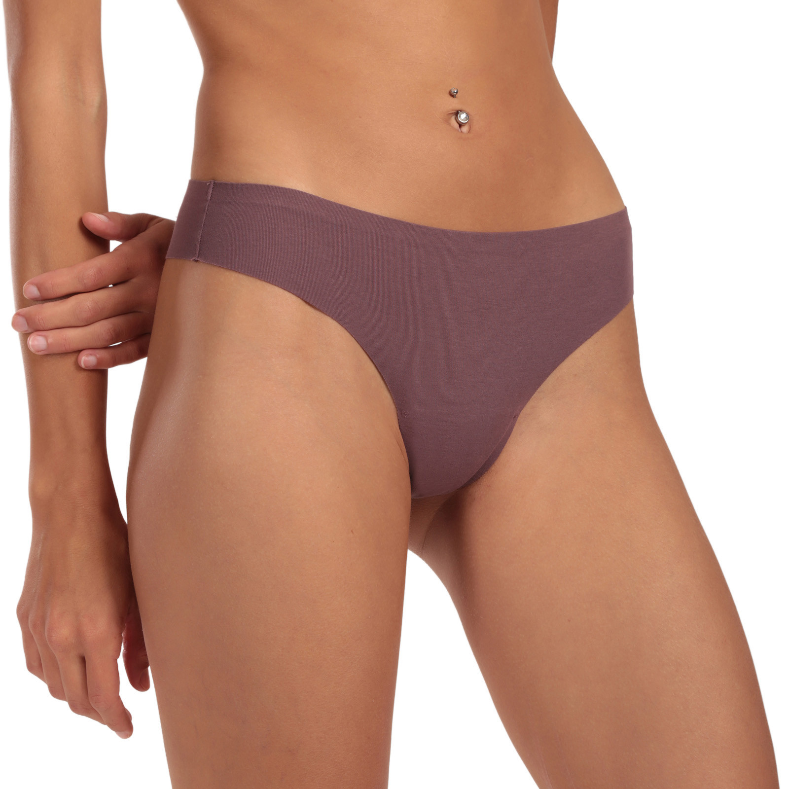 2PACK dámská tanga Puma bezešvá hnědá (701234798 009) XS - Obrázek 2