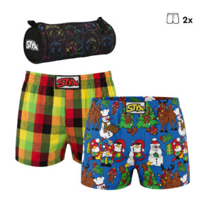 2PACK dětské trenky Styx klasická guma s penálem (2SPJ0457) 4-5 let