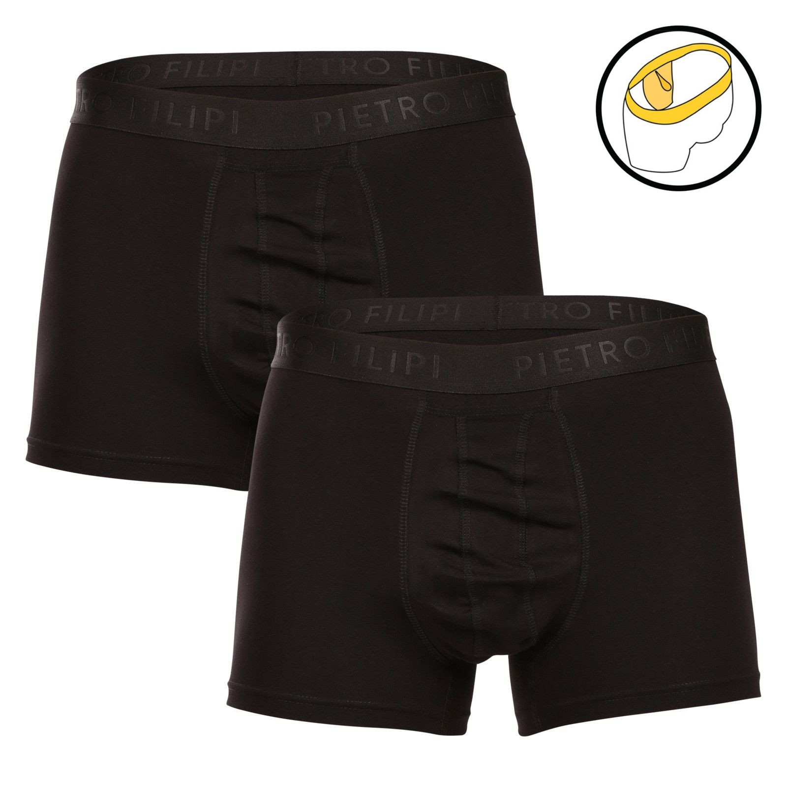2PACK pánské boxerky Pietro Filipi balls holder černé (2BCL001) XL