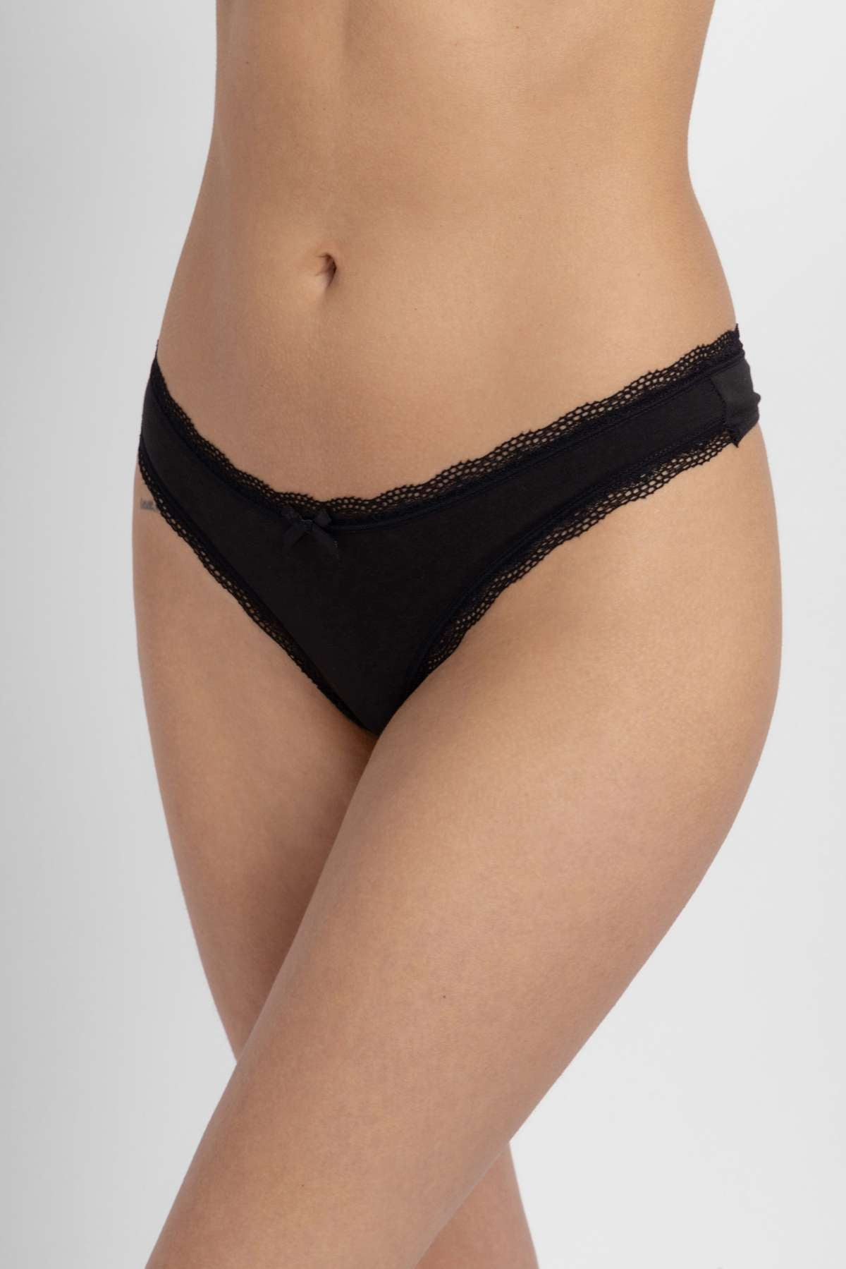 3PACK dámská tanga Dorina Essential Cotton černá (DCTH0013CO035-3X0009) L - Obrázek 2