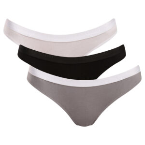 3PACK dámská tanga Pietro Filipi bambusová vícebarevná (3PLTV1) S