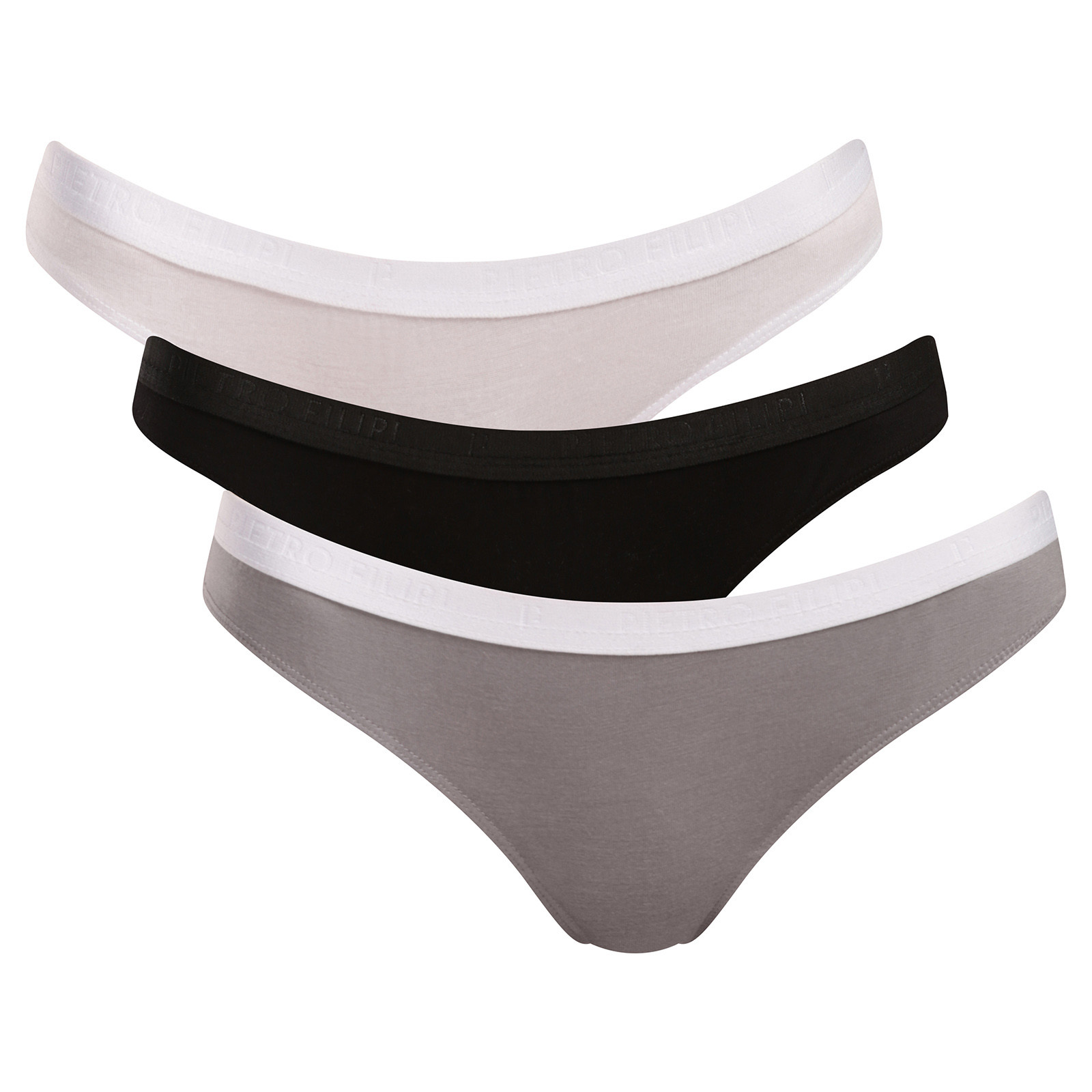 3PACK dámská tanga Pietro Filipi bambusová vícebarevná (3PLTV1) S